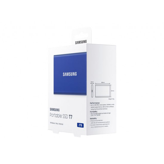 SAMSUNG T7 2TB extern USB 3.2 Gen 2 indigo blue külső SSD