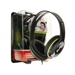 Genius HS-400A dual jack mikrofonos PC zöld headset