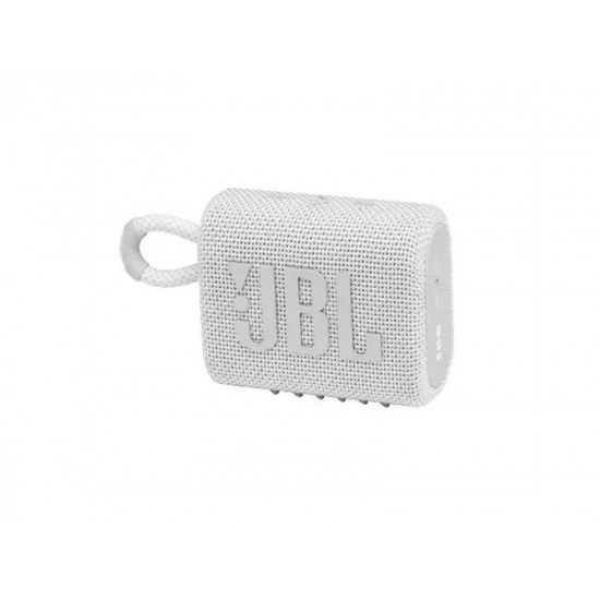 JBL Go 3 vízálló hordozható Bluetooth hangszóró fehér (JBLGO3WHT)