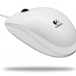 Logitech B100 optikai egér fehér USB OEM (910-003360)