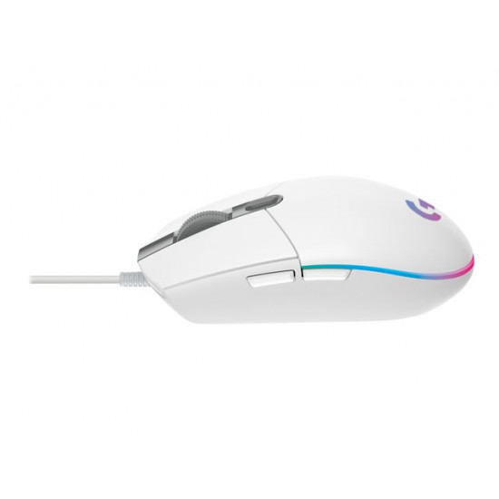 Logitech G203 LIGHTSYNC gaming egér fehér (910-005797)