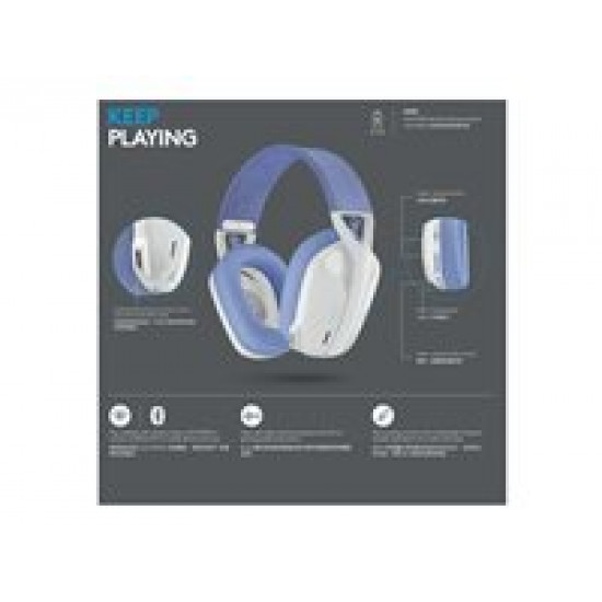 LOGITECH G435 LightSpeed Wireless Gaming Headset - WHITE - EMEA LOGITECH G435 LightSpeed Wireless Gaming Headset - WHITE - EMEA