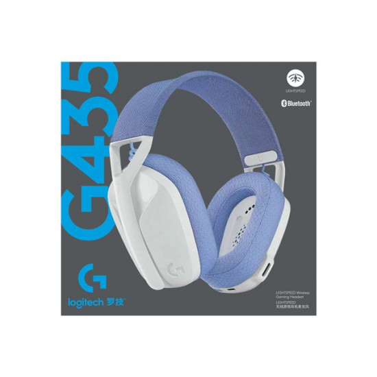 LOGITECH G435 LightSpeed Wireless Gaming Headset - WHITE - EMEA LOGITECH G435 LightSpeed Wireless Gaming Headset - WHITE - EMEA