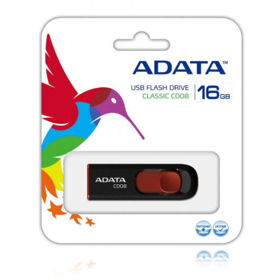 ADATA Classic Series C008 16GB fekete pendrive USB2.0 AC008-16G-RKD