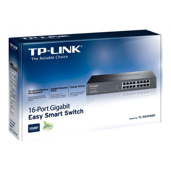 TP-Link TL-SG1016DE 10/100/1000 16 portos easy smart asztali switch