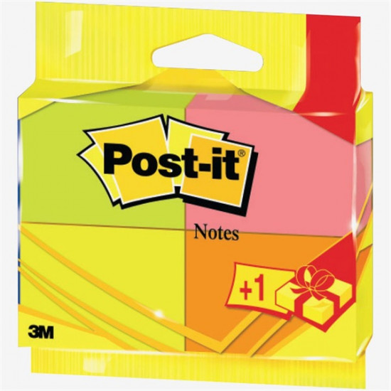 Post-it 6812P neon 3+1db jegyzettömb (7100172321)