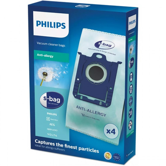 Philips S-bag Anti-Allergy porzsák 4 darab (FC8022/04)