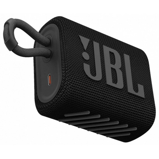 JBL Go 3 vízálló hordozható Bluetooth hangszóró fekete (JBLGO3BLK)