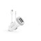 Devia Apple iPhone Lightning USB dual szivargyújtós töltő adapter + lightning adatkábel 5V/3, 1A, fehér (ST326905) Devia Apple iPhone Lightning USB dual szivargyújtós töltő adapter + lightning adatkábel 5V/3, 1A, fehér (ST326905)
