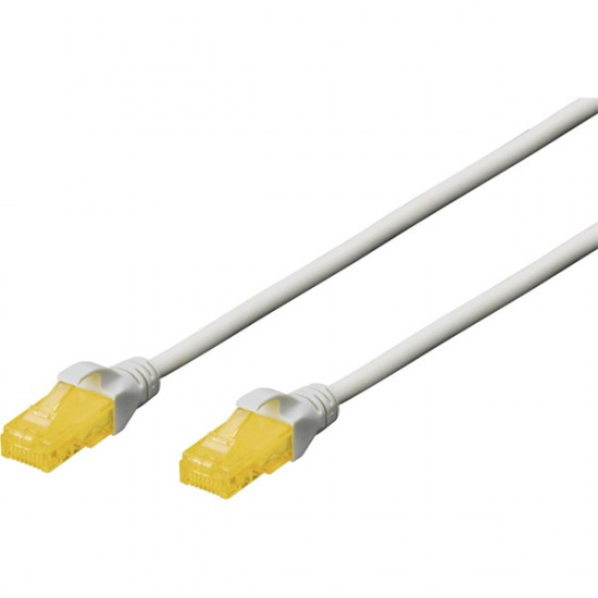 Digitus RJ45 CAT 6A U/UTP 1.00 m Szürke Halogénmentes, sodort érpár Hálózat Csatlakozókábel