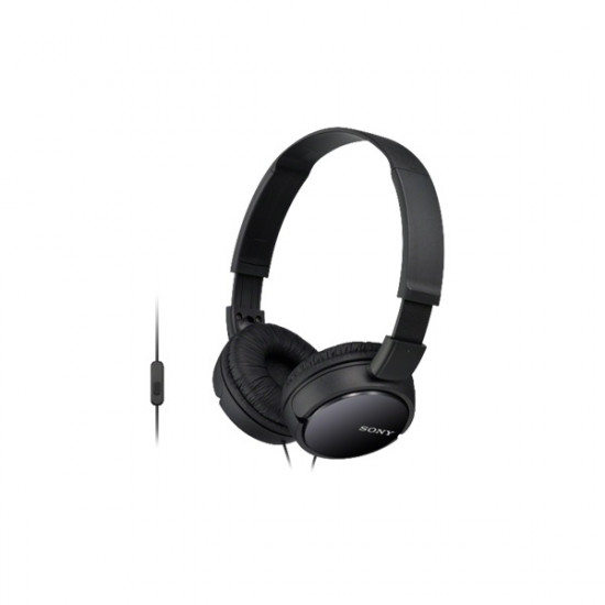 Sony MDR-ZX110AP HiFi fejhallgató, összehajtható On-Ear fülhallgató, fekete színű MDRZX110APB.CE7