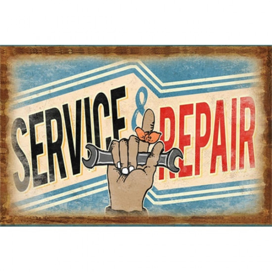 Service repair 20x30 cm-es retro dekor fémtábla (C20388)