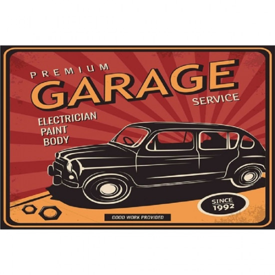 Premium Garage 20x30 cm-es retro dekor fémtábla (C20399)