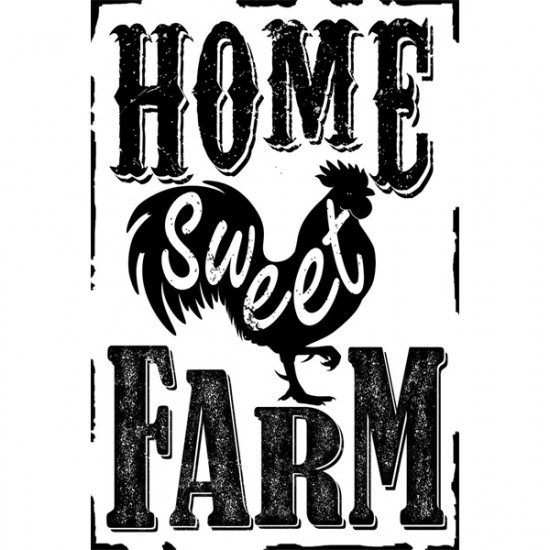 Home Sweet Farm 20x30 cm-es retro dekor fémtábla (C20580)