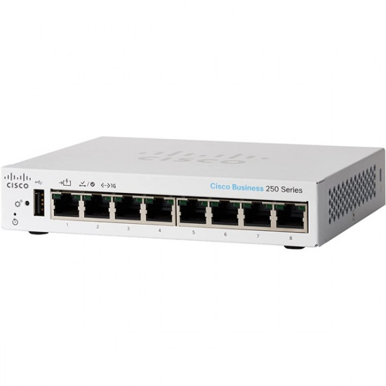 Cisco CBS250-8T-D 8x GbE LAN port L3 menedzselhető switch
