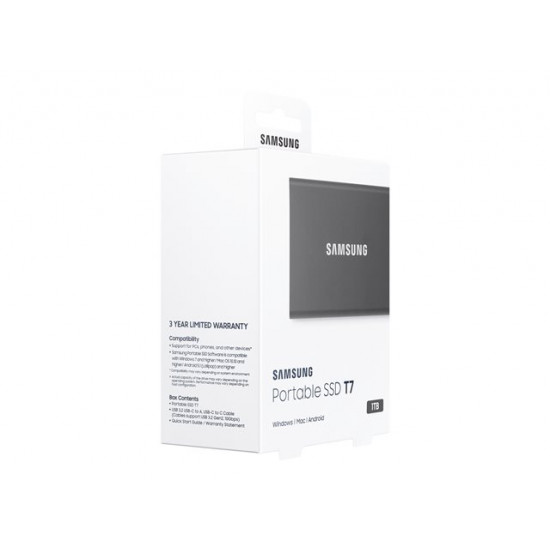 SAMSUNG T7 1TB extern USB 3.2 Gen 2 indigo titan grey külső SSD