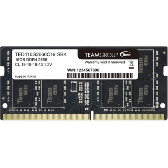 Team Elite 16GB 2666MHz DDR4 retail Notebook memória (TED416G2666C19-S01) Team Elite 16GB 2666MHz DDR4 retail Notebook memória (TED416G2666C19-S01)