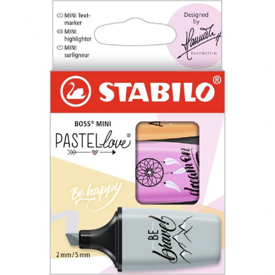 Stabilo BOSS MINI Pastellove 3 db/csomag vegyes színű szövegkiemelő (07/03-59)