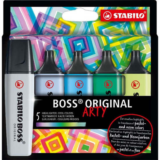 Stabilo BOSS ORIGINAL ARTY hideg színek 5 db/csomag szövegkielemő készlet (70/5-02-2-20)