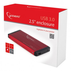 Gembird 2.5'' külső SATA merevlemez ház USB 3.0 piros (EE2-U3S-2-R)