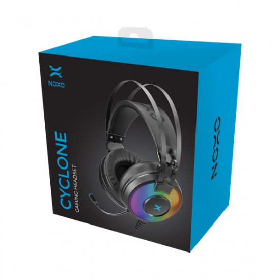 NOXO Cyclone mikrofonos gamer headset - fekete (NOXO CYCLONE)