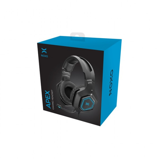 NOXO Apex mikrofonos 7.1 gamer headset - Fekete (NOXO APEX)