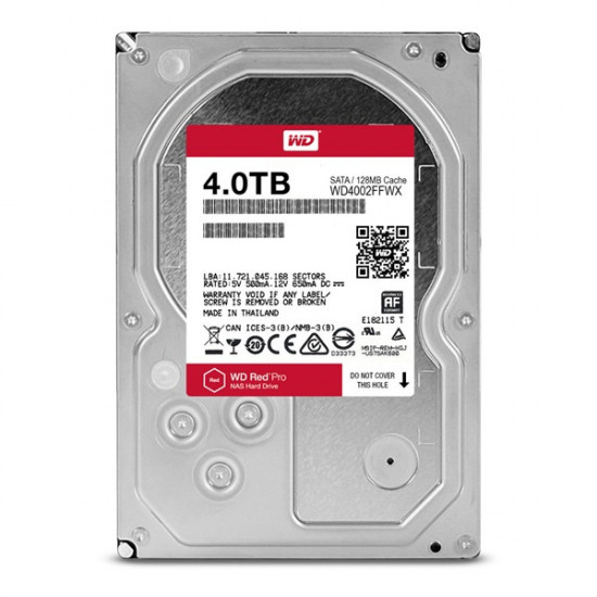 WESTERN DIGITAL RED Pro 4TB 3.5 HDD SATA-III 7200rpm 256MB Cache, merevlemez