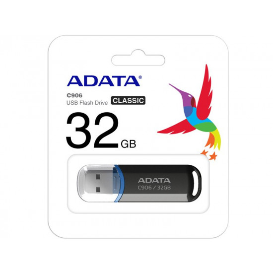 ADATA 32GB Classic Series C906 black pendrive USB2.0 AC906-32G-RBK