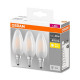 Osram Base matt üveg búra/4W/470lm/2700K/E14 LED gyertya izzó 3 db (4058075819375)