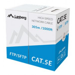 LANBERG LCF5-11CC-0305-S Lanberg FTP stranded cable CCA, cat. 5e, 305m, szürke