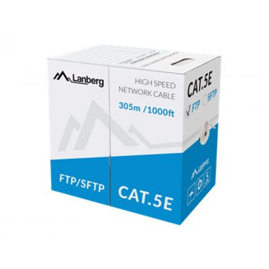 LANBERG LCF5-11CC-0305-S Lanberg FTP stranded cable CCA, cat. 5e, 305m, szürke