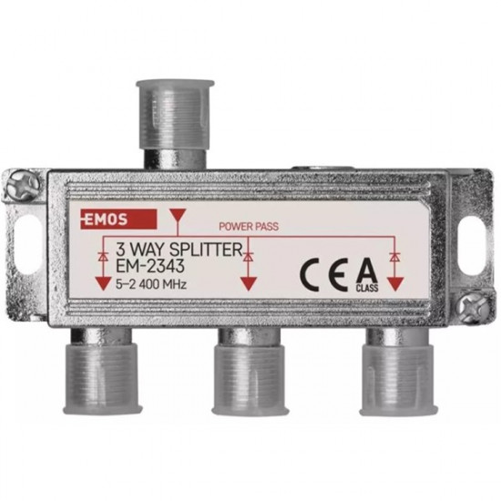 Emos EM2343 3-as F csatlakozós antenna elosztó (J0103)