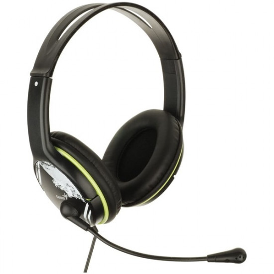 Genius HS-400A dual jack mikrofonos PC zöld headset