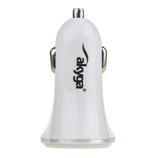 Akyga USB-s hálózati töltő adapter USB fehér (AK-CH-07)