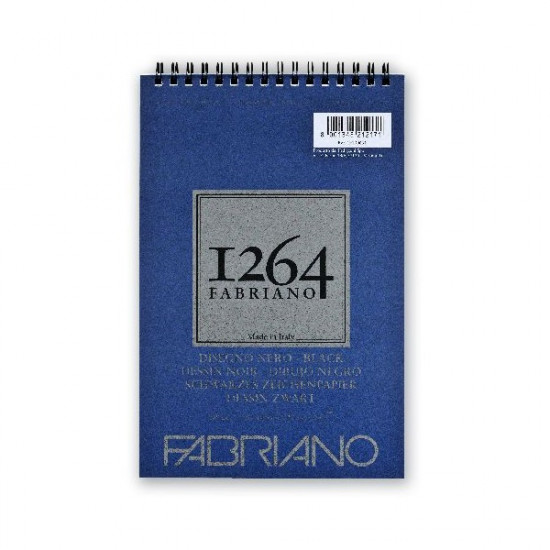 Fabriano 1264 200g A5 20lapos spirálkötött fekete rajztömb (19100651)
