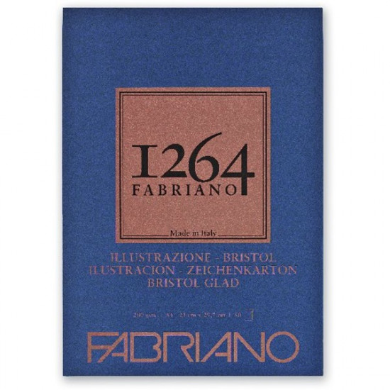 Fabriano 1264 Bristol 200g A4 50lapos ragasztott rajztömb (19100654)