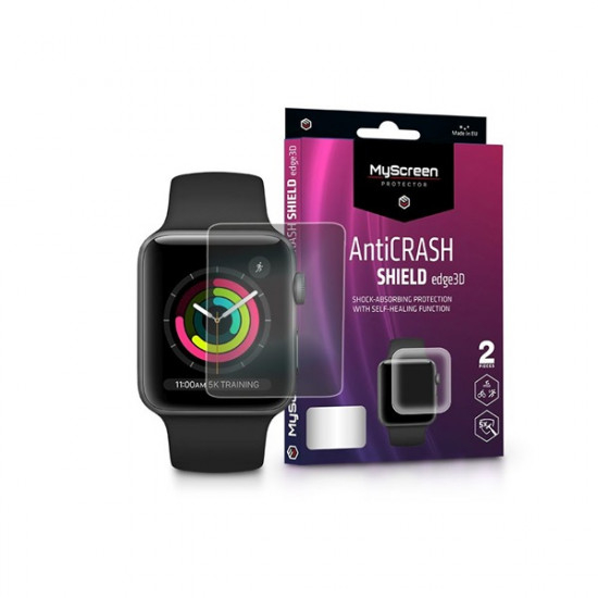 MyScreen Protector AntiCrash Shield Edge3D Apple Watch Series 3 (42mm) ütésálló kijelzővédő fólia 2db/csomag (LA-2040)