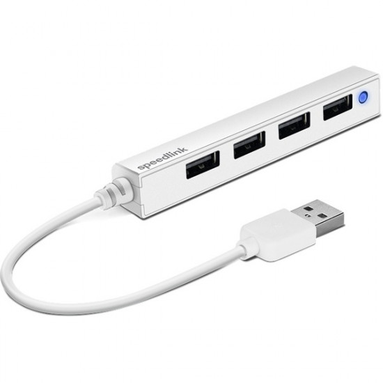 Speedlink Snappy Slim 4 portos USB 2.0 Hub fehér (SL-140000-WE)