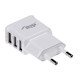 Akyga USB-s hálózati töltő adapter 5V/3.1A 3xUSB fehér  (AK-CH-05 240V)