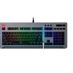 Thermaltake Tt eSports Level 20 RGB Titanium Gaming Cherry MX Blue US billentyűzet (KB-LVT-BLSRUS-01)