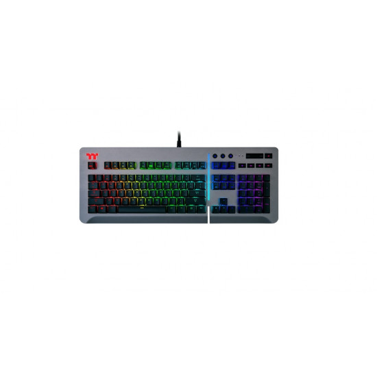 Thermaltake Tt eSports Level 20 RGB Titanium Gaming Cherry MX Blue US billentyűzet (KB-LVT-BLSRUS-01)