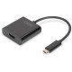 DIGITUS HDMI 4k - USB-C 3.1 Grafikus Adapter, Fekete, 15cm (DA-70852)