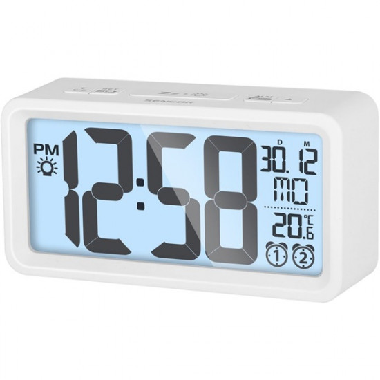 Sencor SDC 2800 W fehér digitális ébresztőóra hőmérővel (35050545)