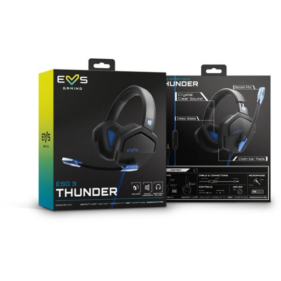 Energy Sistem ESG 3 Blue Thunder gamer headset - fekete/kék (EN 453177)