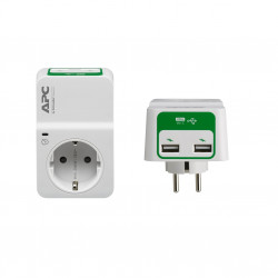 APC Essential SurgeArrest 1 túlfeszültségvédő aljzat, 230V, 2x USB  (PM1WU2-GR)