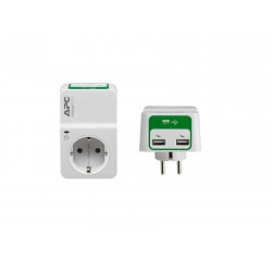 APC Essential SurgeArrest 1 túlfeszültségvédő aljzat, 230V, 2x USB  (PM1WU2-GR)