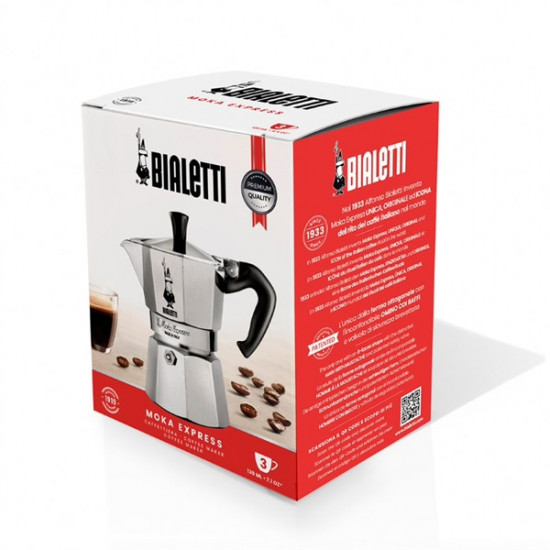 Bialetti Moka Express 18 személyes inox kotyogós kávéfőző (1167)