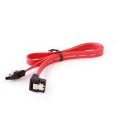 Gembird Cablexpert SATA III adatkábel fém zárral, 50cm, hajlított (CC-SATAM-DATA90)