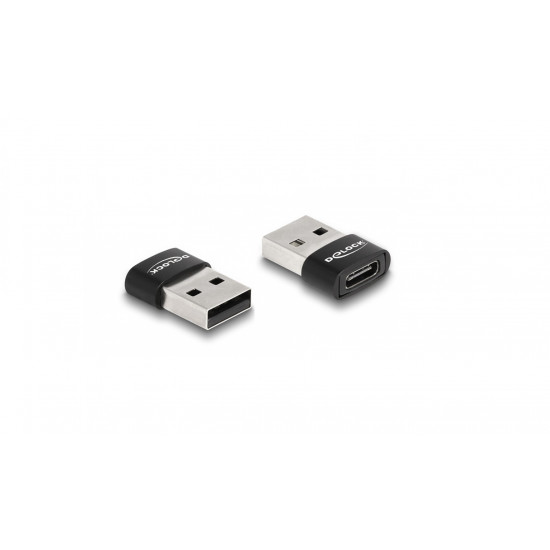 DELOCK USB 2.0 Type-A apa - USB Type-C anya Átalakító, fekete (60002)