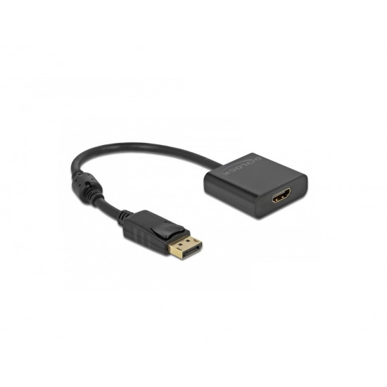 DELOCK Displayport 1.2 apa - HDMI anya 4K aktív Átalakító, fekete (63585)